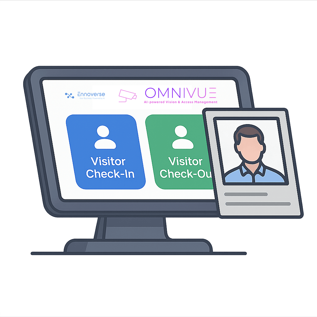 Visitor management check-in kiosk