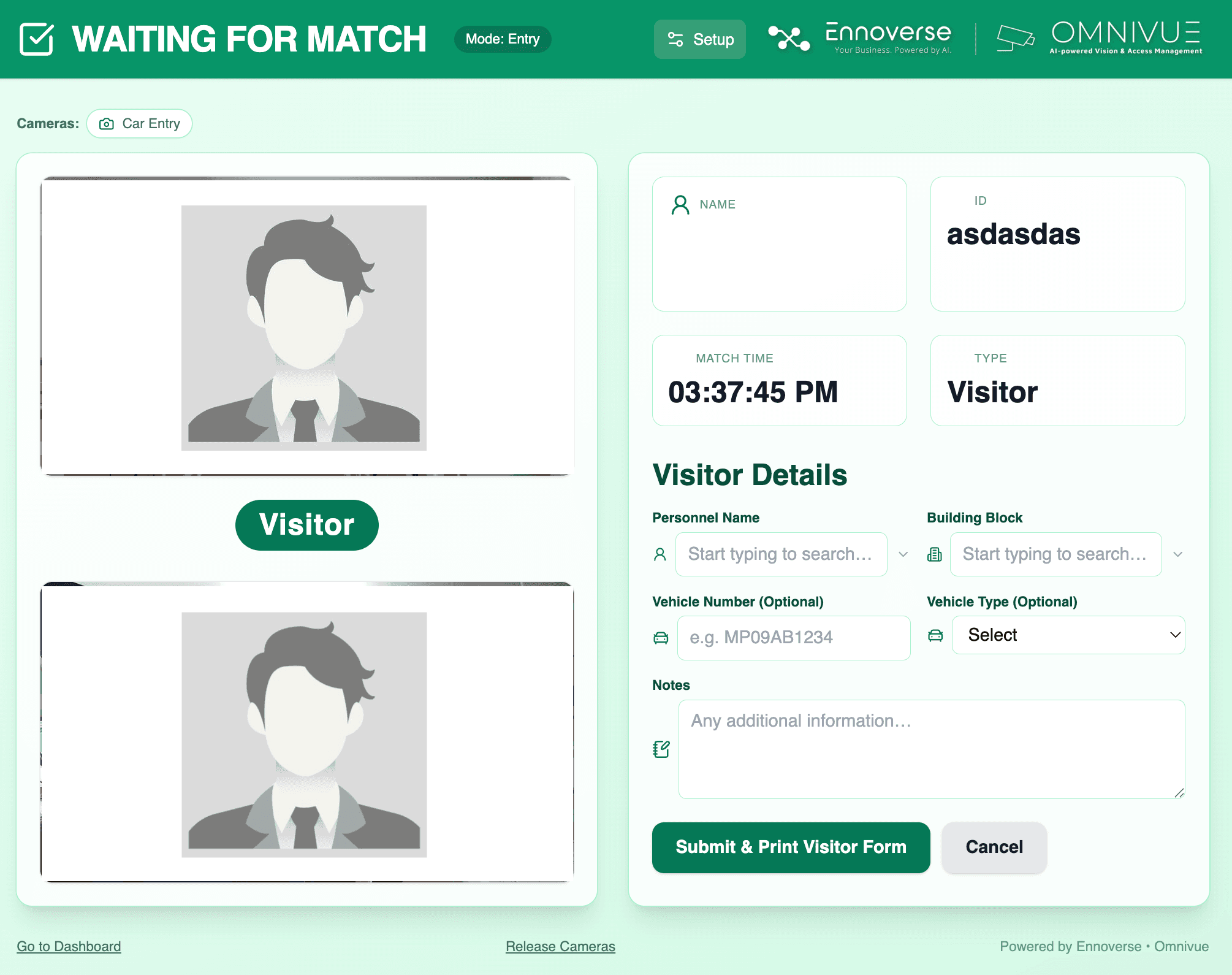 Visitor Approval — review, approve, and auto-generate badge PDF